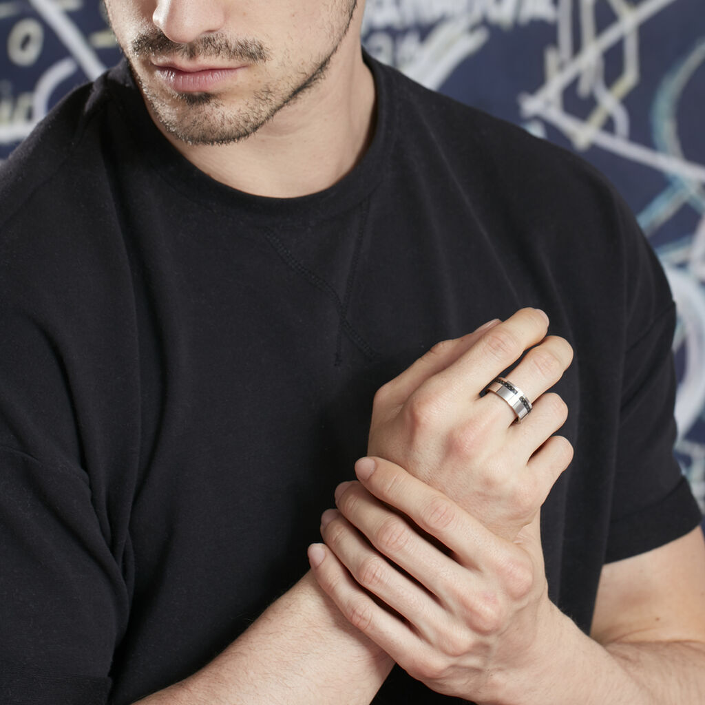 Bague Acier Bicolore - Bagues Homme | Marc Orian