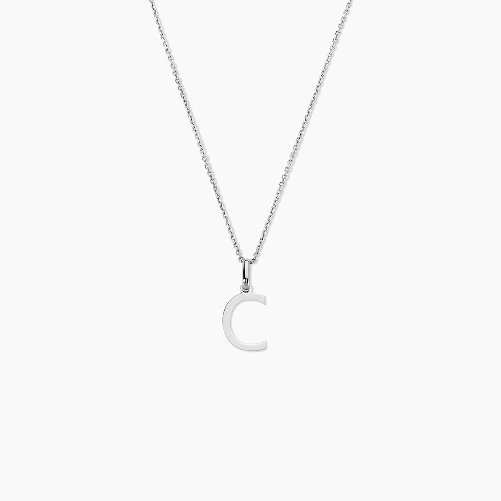 Pendentif Ionia Lettre Or Blanc - Pendentifs Famille | Marc Orian