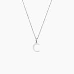 Pendentif Ionia Lettre Or Blanc - Pendentifs Famille | Marc Orian