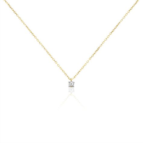 Collier Mei Or Jaune Diamant - Colliers solitaires Femme | Marc Orian