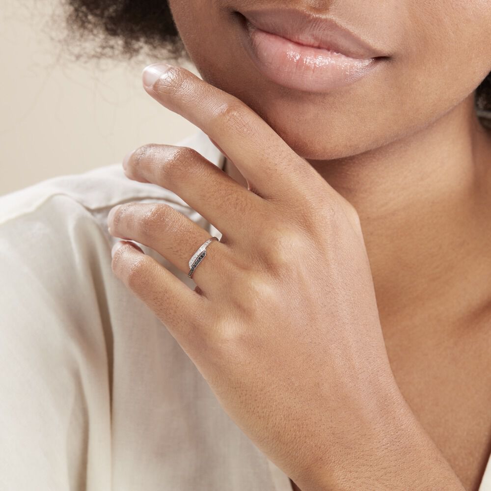 Bague Nazima Or Blanc Diamant - Bagues pierres précieuses Femme | Marc Orian