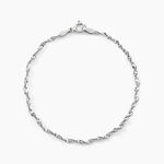 Bracelet Ciana Torsade Diamante Argent Blanc - Bracelets fantaisie Femme | Marc Orian