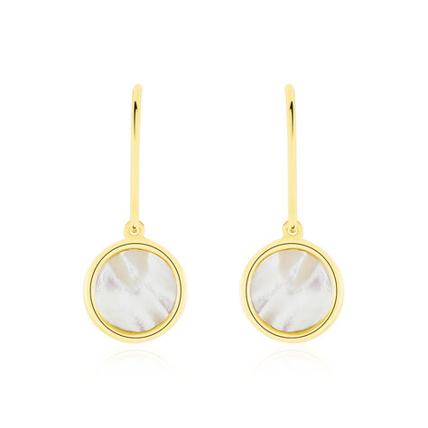 Boucles D'oreilles Pendantes Joana Or Jaune Nacre - Pendantes Femme | Marc Orian