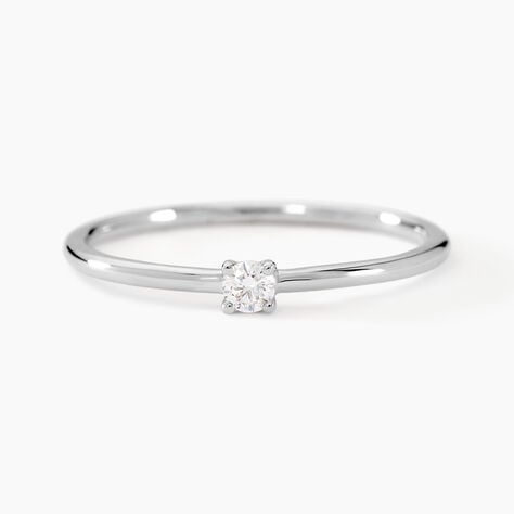 Bague Maurane Argent Blanc Diamant Synth&eacute;tique - Solitaires Femme | Marc Orian
