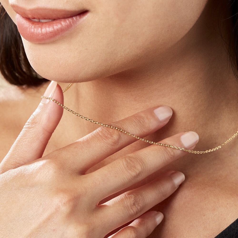 Chaîne Igoa Maille Forçat Diamantee Or Jaune - Chaines Femme | Marc Orian