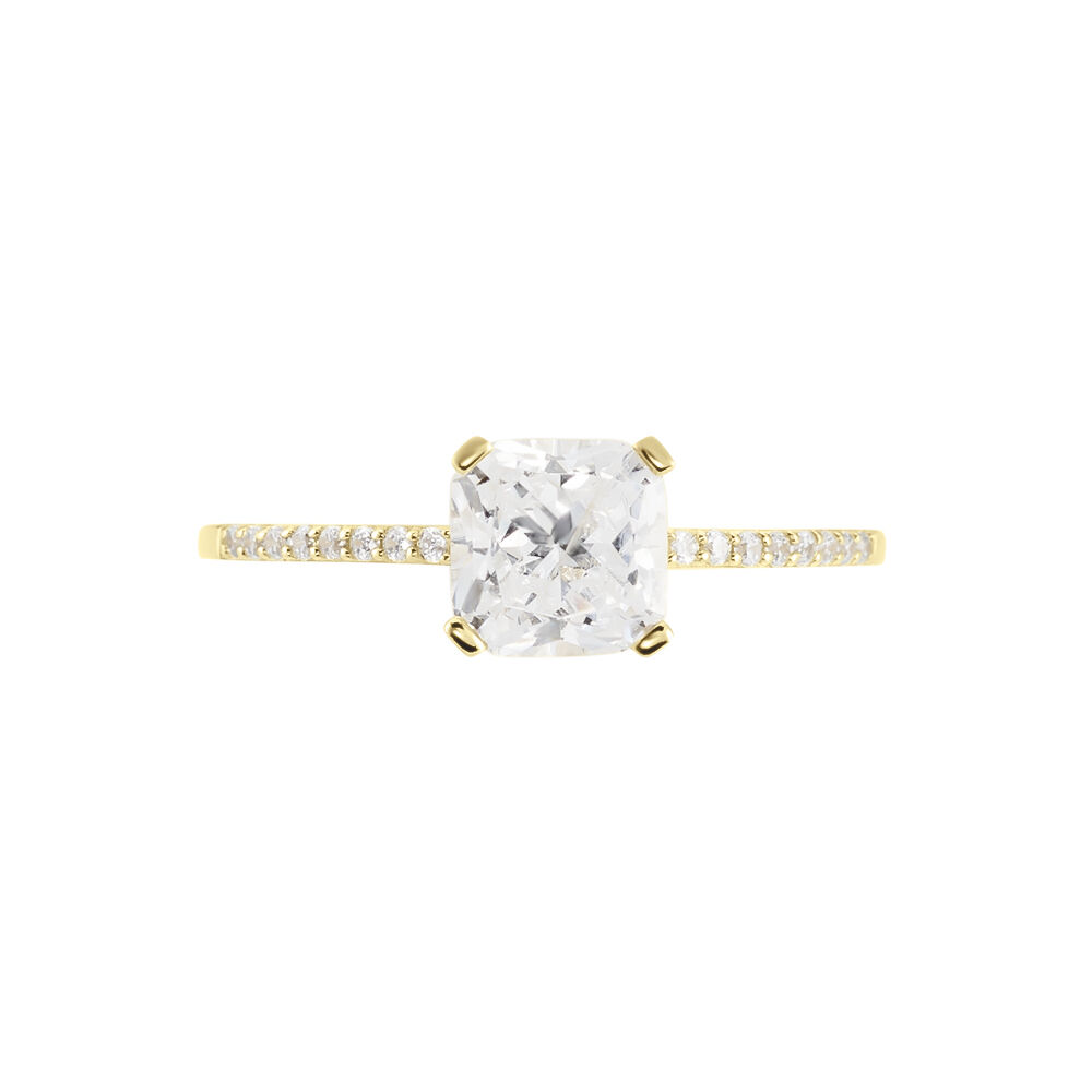 Bague Solitaire Or Jaune Beline Oxyde De Zirconium - Solitaires Femme | Marc Orian
