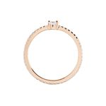 Bague Solitaire Ursi Argent Rose Oxyde De Zirconium - Bijoux fantaisie Femme | Marc Orian