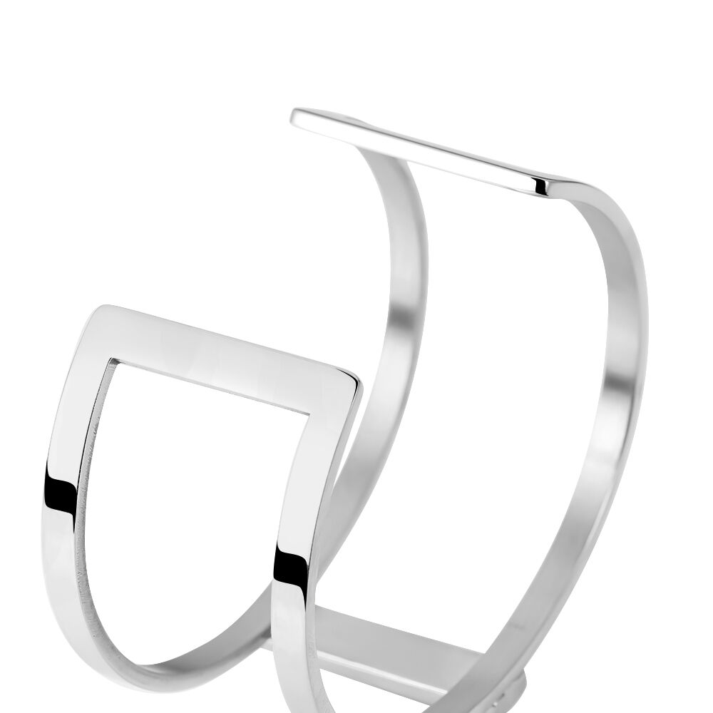 Bracelet Jonc Merylie Acier Blanc Pierre De Synthese - Bracelets Pierre Femme | Marc Orian