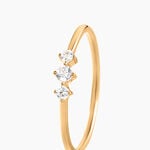 Bague Maelly Plaqu&eacute; Or Jaune Oxyde De Zirconium - Solitaires Femme | Marc Orian