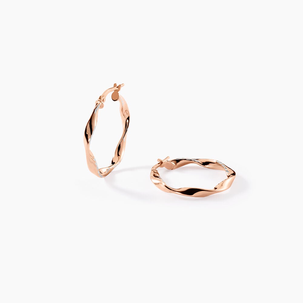 Cr&eacute;oles Argent Rose Alieno - Cr&eacute;oles Femme | Marc Orian