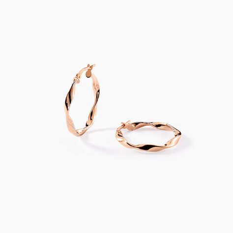 Créoles Argent Rose Alieno - Créoles Femme | Marc Orian