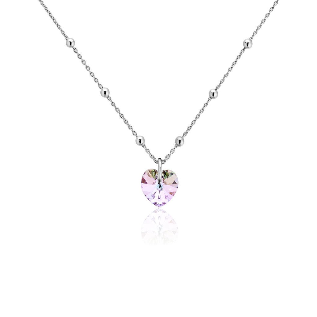 Collier Isin Argent Blanc Pierre De Synthese - Colliers avec pierres Femme | Marc Orian