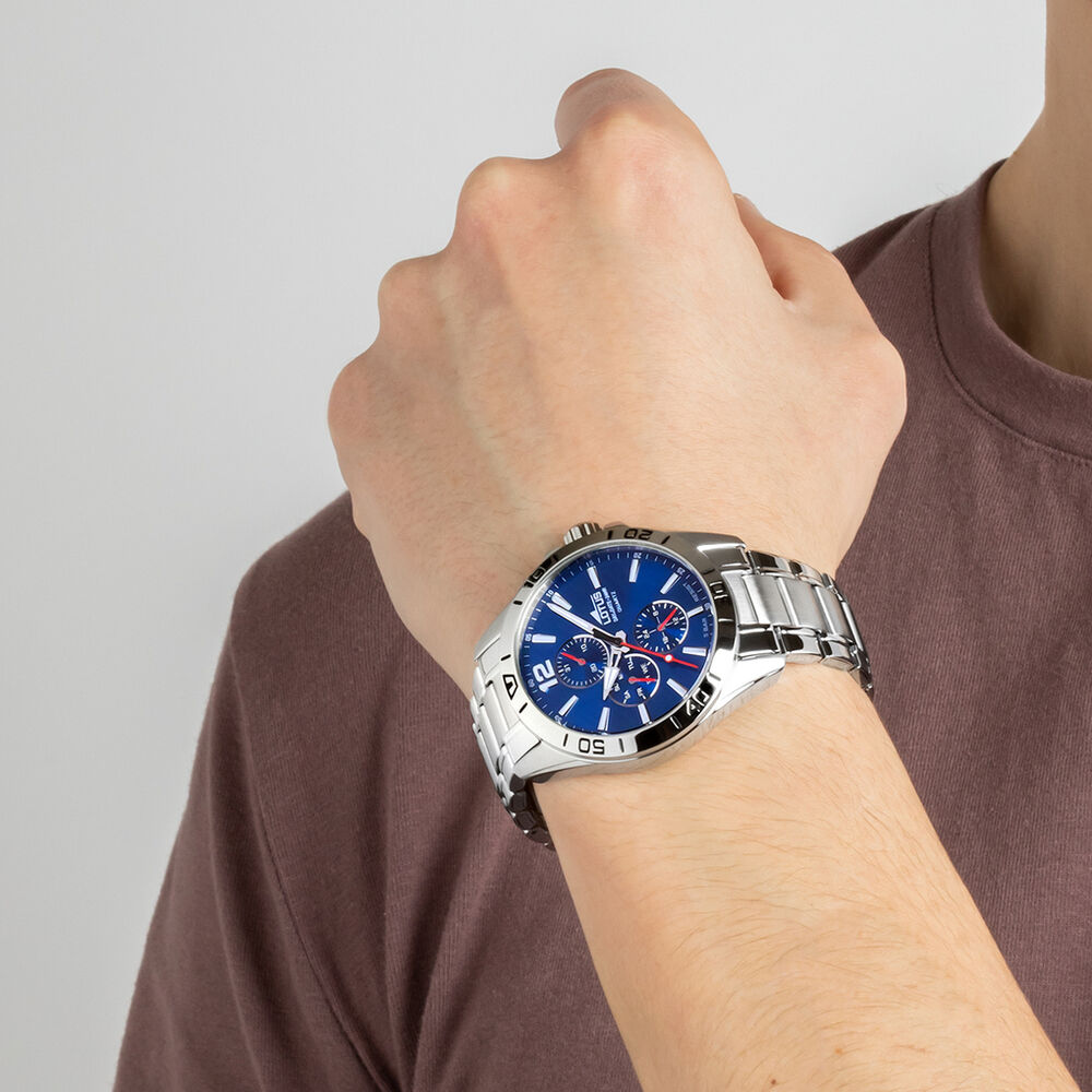 Montre Lotus Multifonction 42 Bleu - Montres &eacute;tanches Homme | Marc Orian