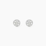 Boucles D'oreilles Puces Teani Or Blanc Diamant - Puces Femme | Marc Orian