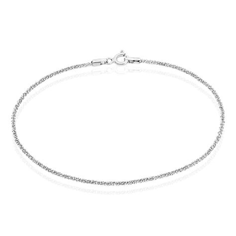 Bracelet Cherame Maille Criss Cross Argent Blanc - Bracelets mailles Femme | Marc Orian