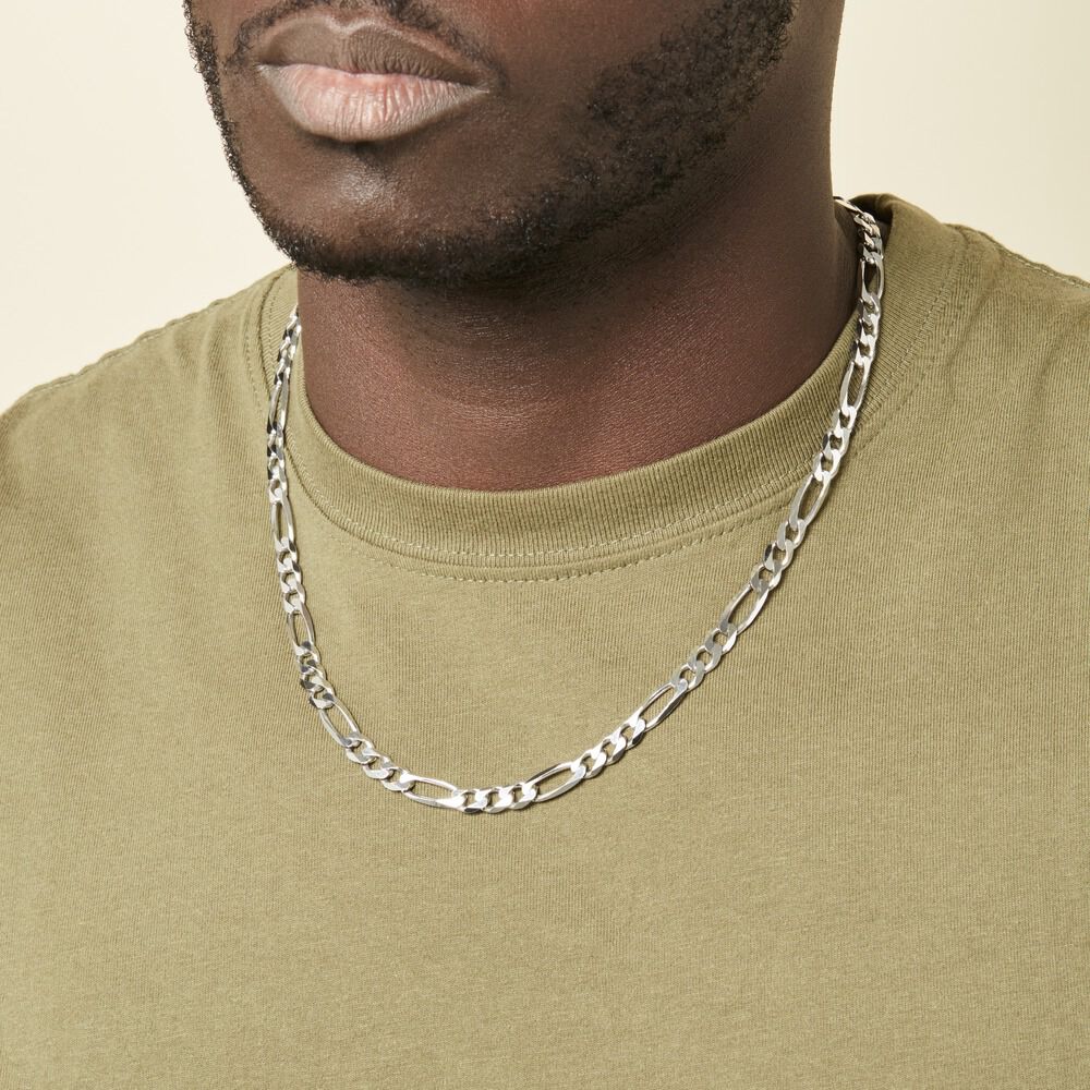 Chaîne Vivian Maille Alternee 1/3 Argent Blanc - Chaines Homme | Marc Orian