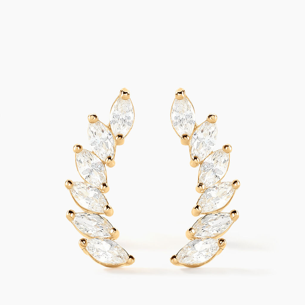 Bijoux D'oreilles Resa Or Jaune Oxyde De Zirconium - Piercings d'oreilles Femme | Marc Orian