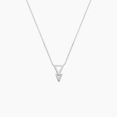 Collier Joy Or Blanc Diamant - Colliers avec pierres Femme | Marc Orian