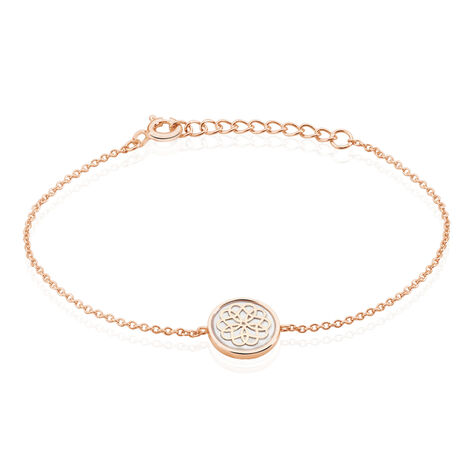 Bracelet Rosae Argent Rose Nacre - Bracelets Medailles Femme | Marc Orian