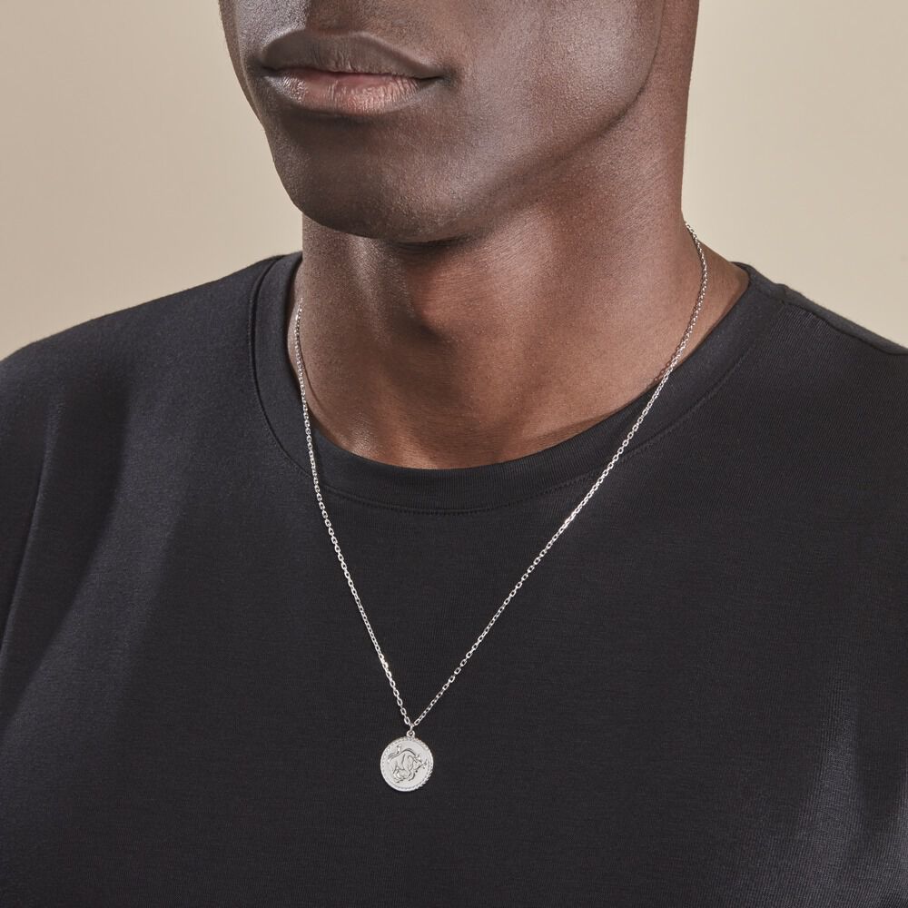 Collier Argent Blanc Lew - Colliers Homme | Marc Orian