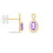 Boucles D'oreilles Pendantes Passion Or Jaune Amethyste Et Oxyde - Pendantes Femme | Marc Orian