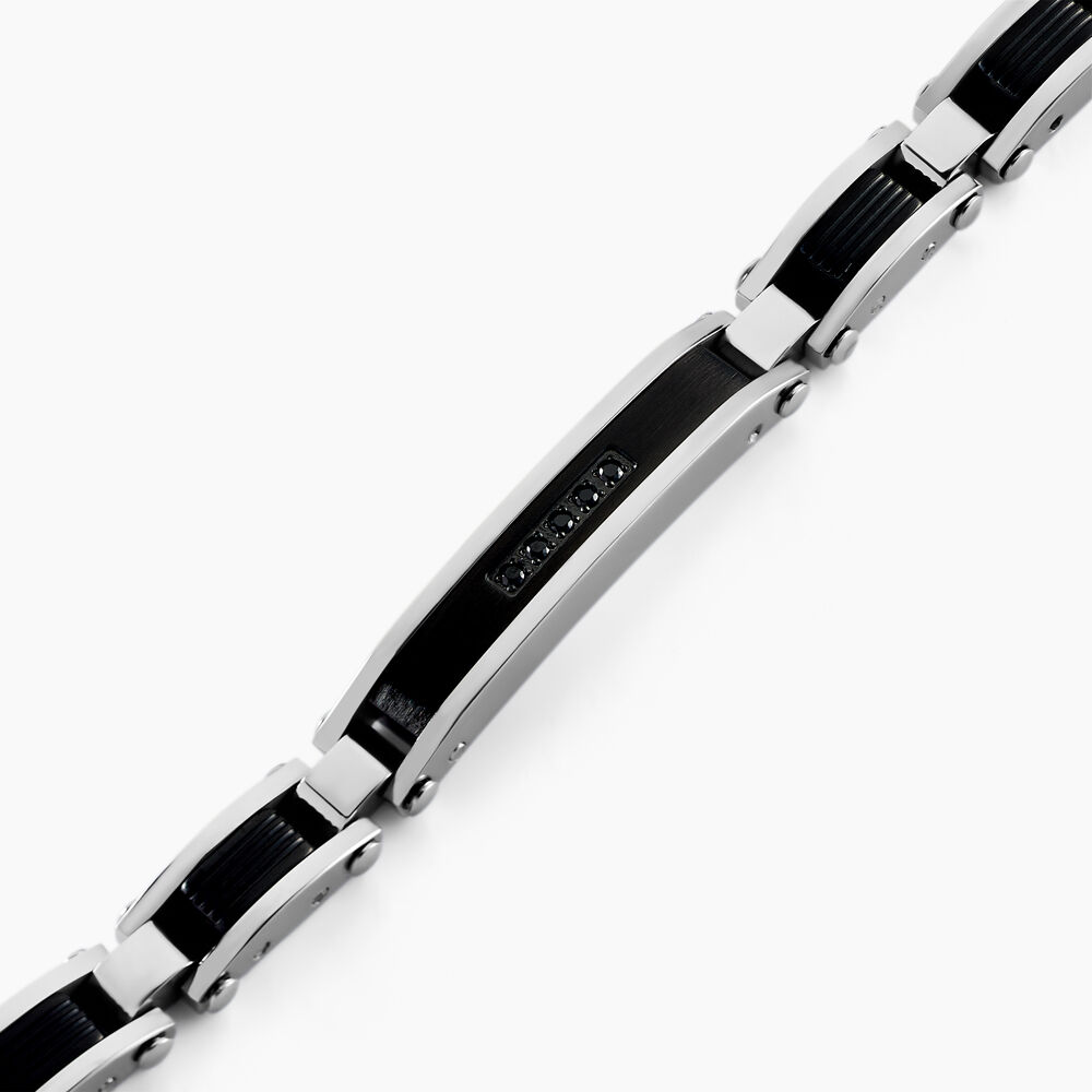 Bracelet Dax Acier Bicolore Oxyde De Zirconium - Bracelets cha&icirc;nes Homme | Marc Orian