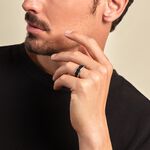 Bague Jourdan Oahu Acier Blanc Et Noir - Bijoux fantaisie Homme | Marc Orian