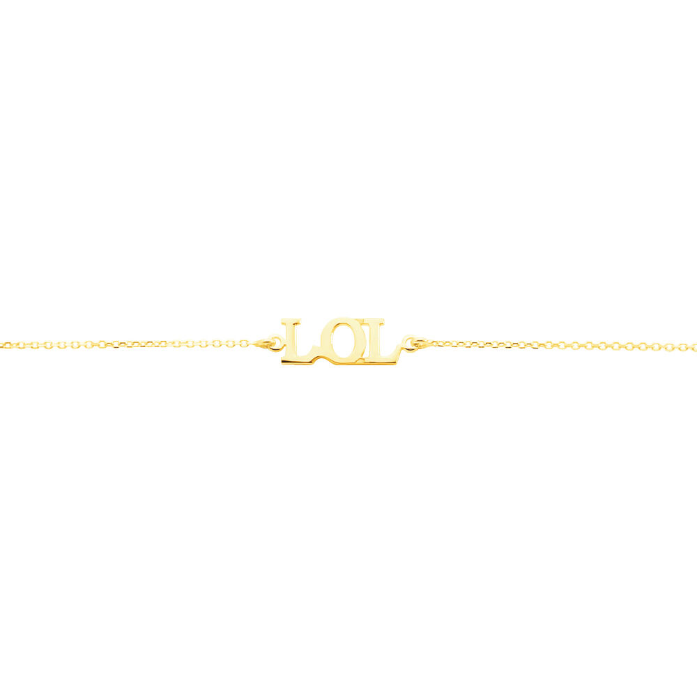 Bracelet Or Jaune Elyna Message Lol - Bracelets chaînes Femme | Marc Orian