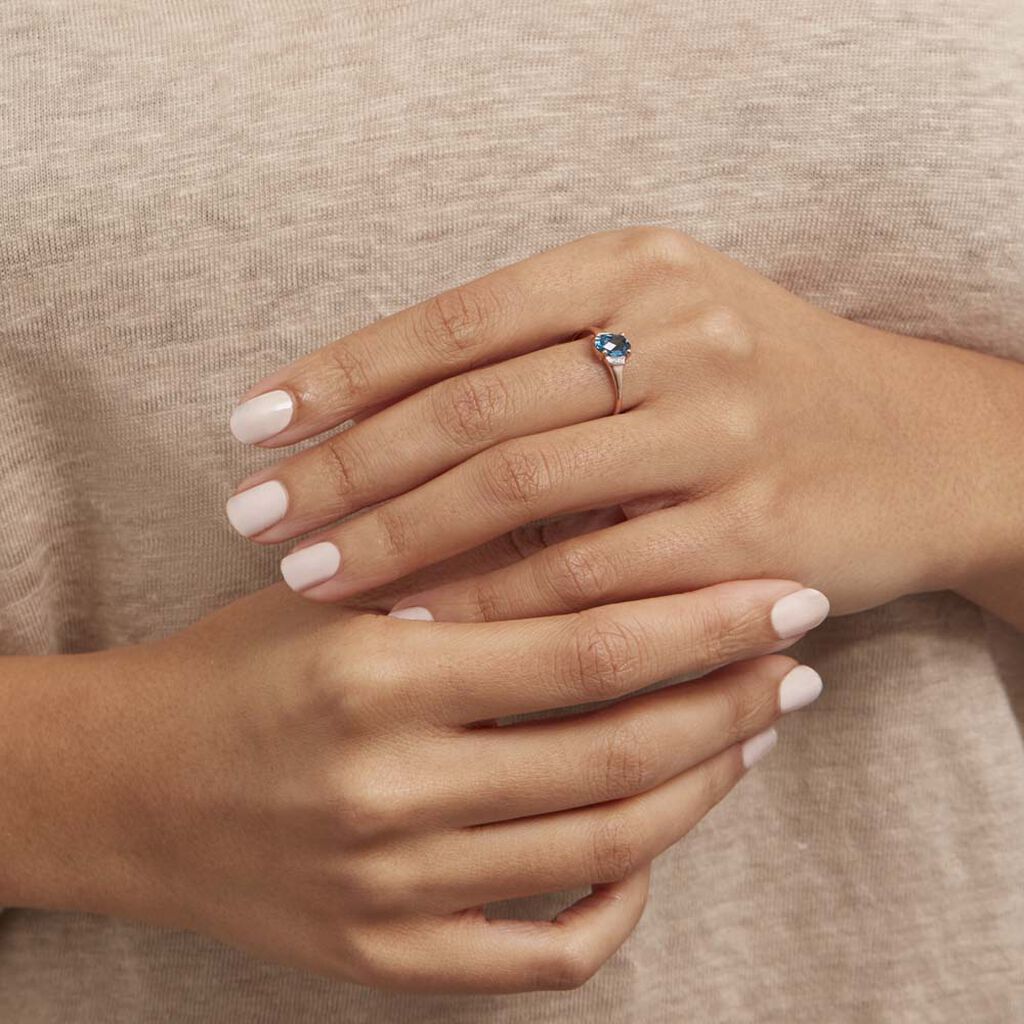 Bague Mathilde Or Rose Topaze Et Oxyde De Zirconium - Bagues Femme | Marc Orian
