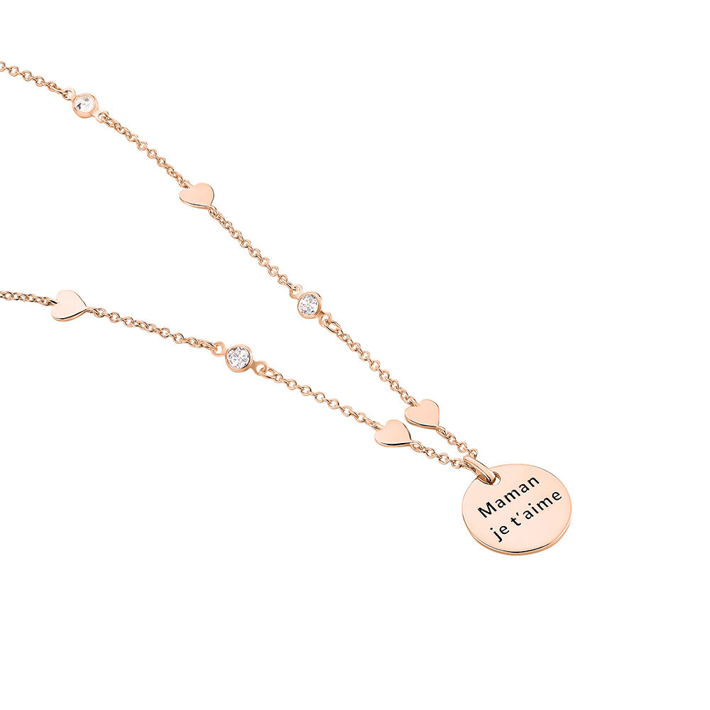 Collier Nueva Argent Rose Oxyde De Zirconium - Colliers avec pierres Femme | Marc Orian