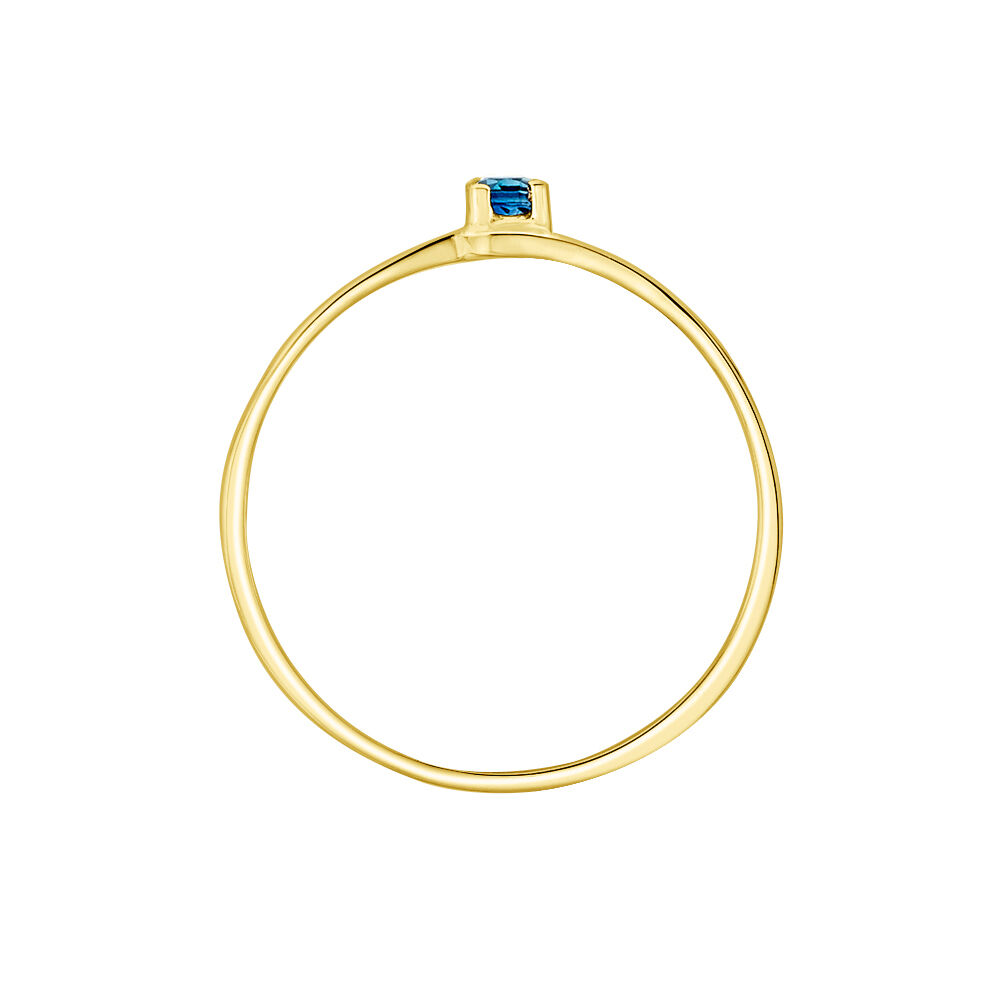 Bague Nesryne Or Jaune Saphir - Solitaires Femme | Marc Orian