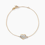 Bracelet Lachina Or Bicolore Oxyde De Zirconium - Bracelets cha&icirc;nes Femme | Marc Orian