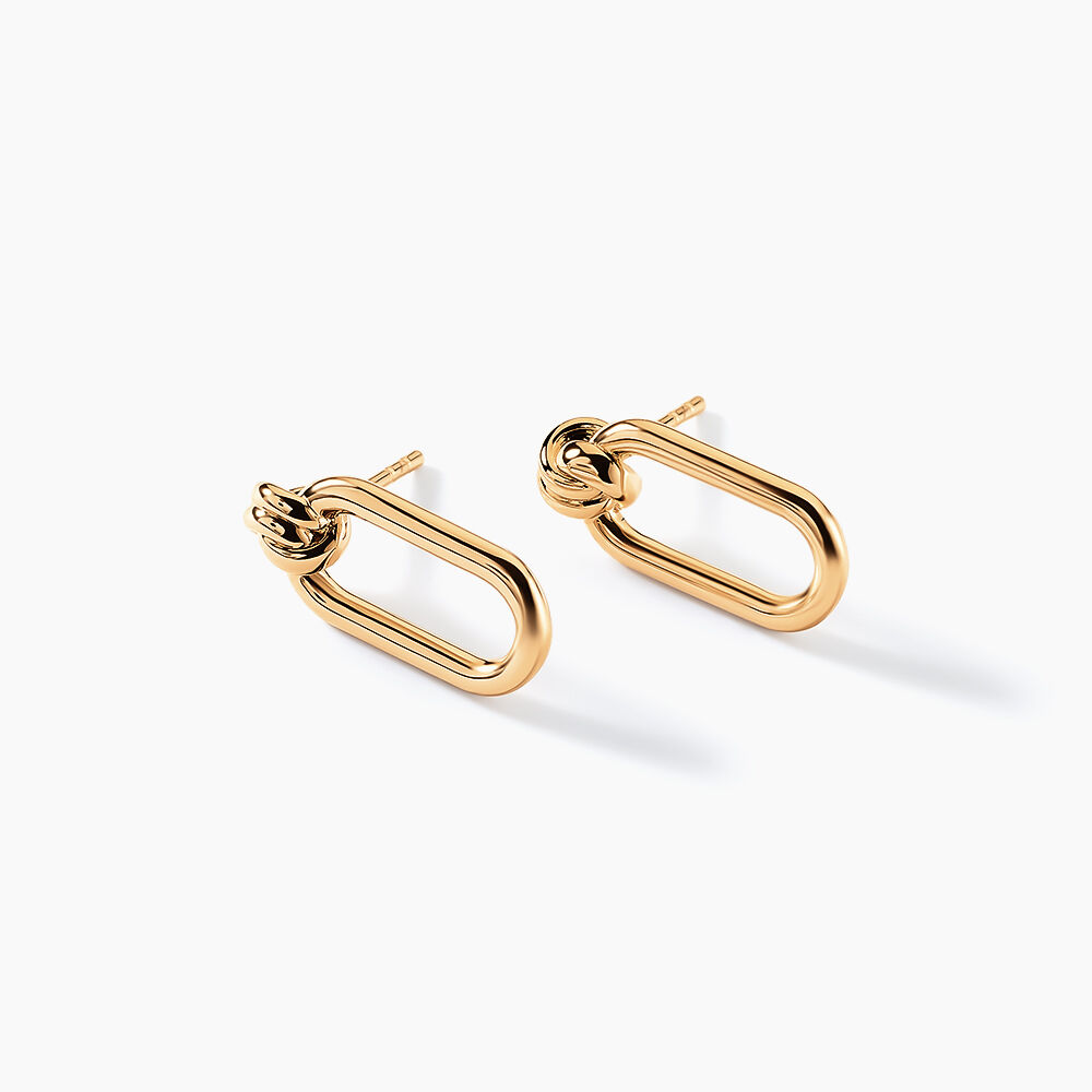 Boucles D'oreilles Pendantes Infinitude Plaqu&eacute; Or Dor&eacute; - Pendantes Femme | Marc Orian