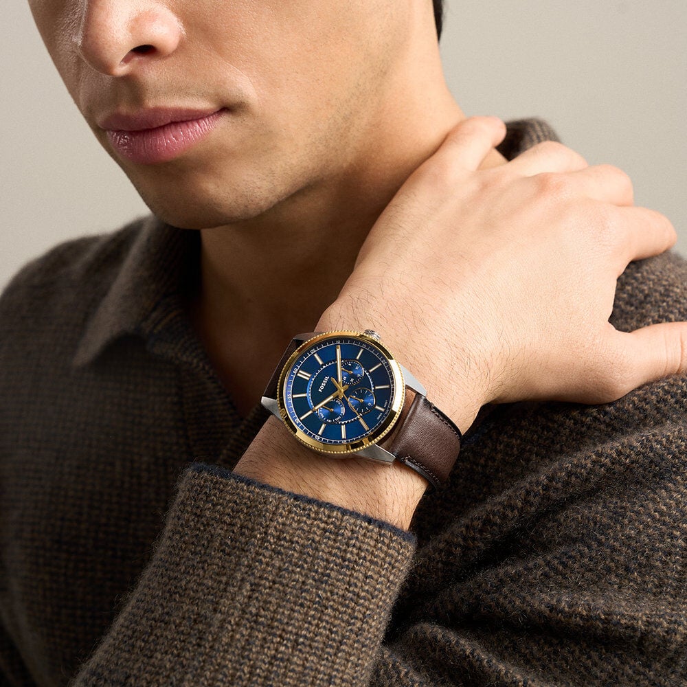Montre Fossil Pearson Bleu - Montres &eacute;tanches Homme | Marc Orian