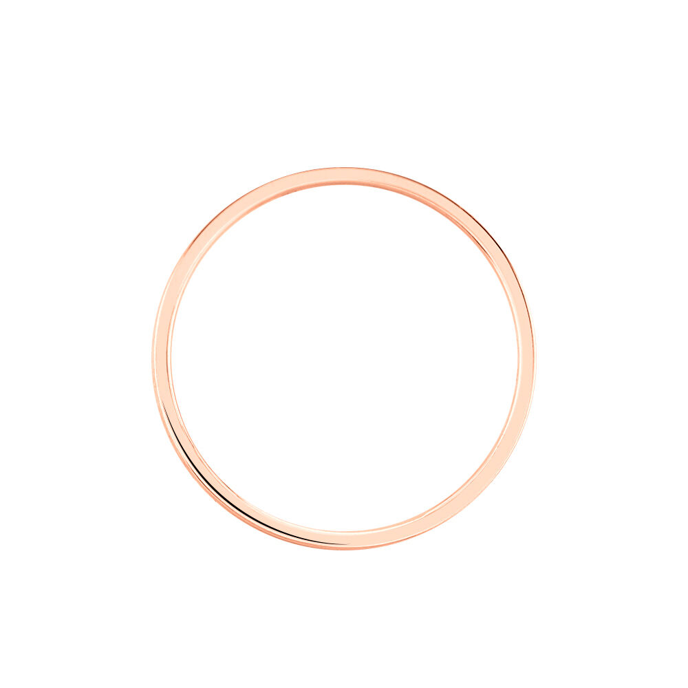 Alliance Effet Perle Ruban Plat Or Rose - Alliances duo Unisex | Marc Orian