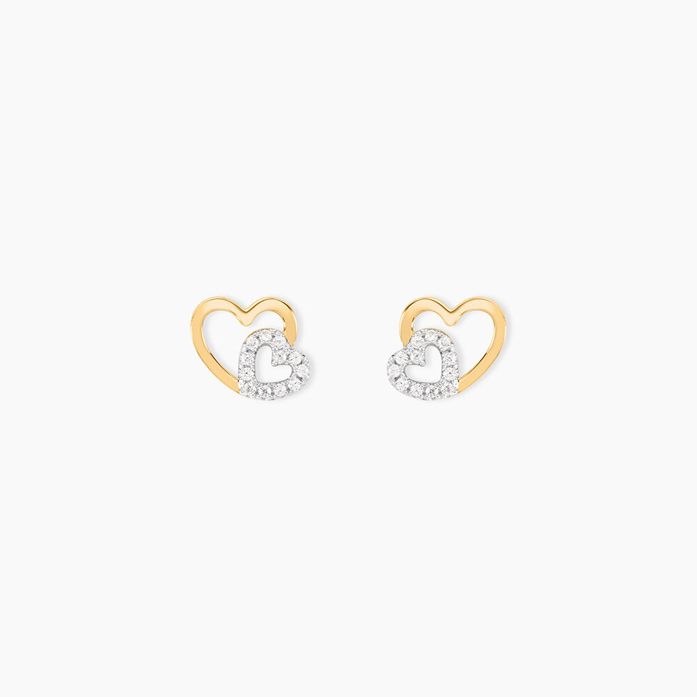 Boucles D'oreilles Puces Marineta Or Jaune Oxyde De Zirconium - Puces Femme | Marc Orian