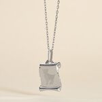 Pendentif Zodiaque Parchemin Argent Blanc - Bijoux personnalis&eacute;s Famille | Marc Orian