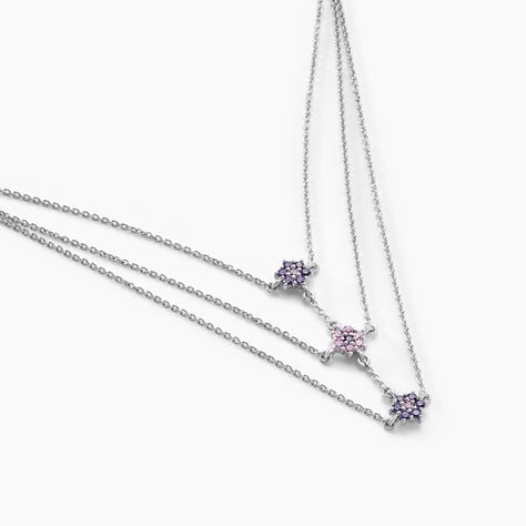 Collier Argent Blanc Blossom Oxyde De Zirconium - Colliers avec pierres Femme | Marc Orian