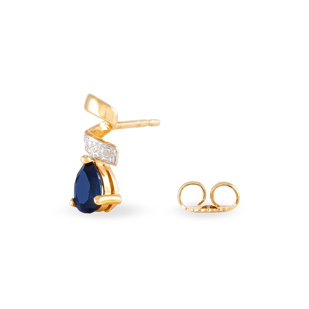 Boucles D'oreilles Pendantes Yakine Plaque Or Jaune Oxyde De Zirconium - Pendantes Femme | Marc Orian