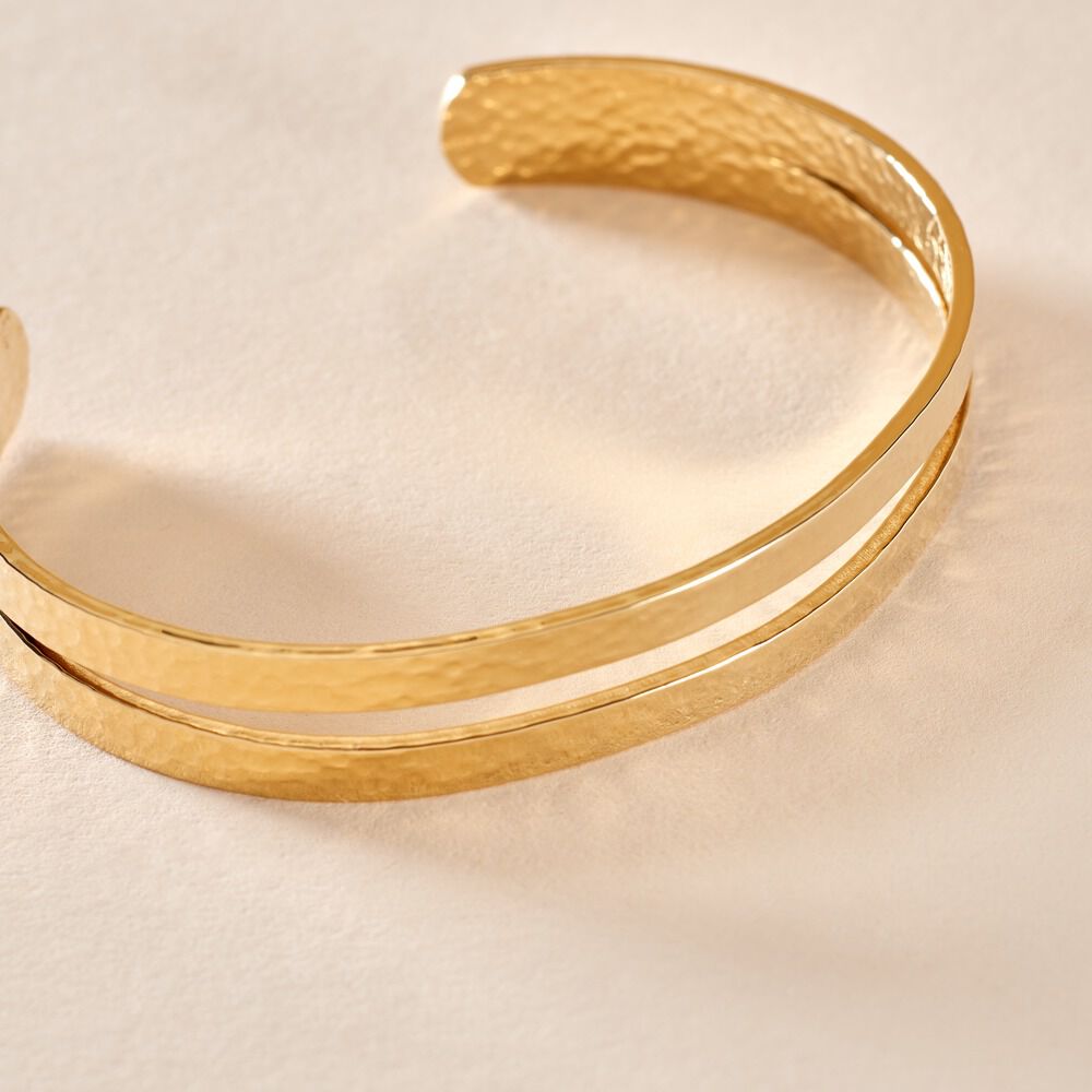 Jonc Ruka Acier Jaune - Bracelets Femme | Marc Orian
