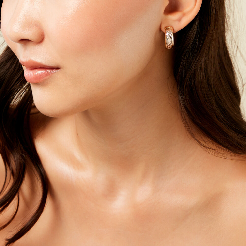 Boucles D'Oreilles Puces Adonijah Or Bicolore - Puces Femme | Marc Orian