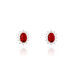 Boucles D'oreilles Or Jaune Rubis Diamants - Puces Femme | Marc Orian