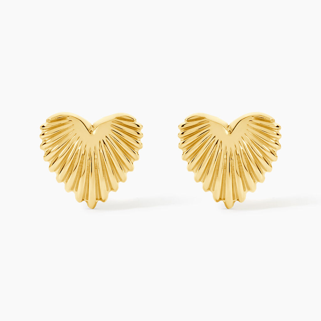 Boucles D'Oreilles Puces Arianne Acier Jaune - Puces Femme | Marc Orian