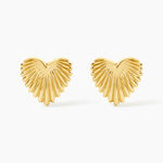 Boucles D'Oreilles Puces Arianne Acier Jaune - Puces Femme | Marc Orian