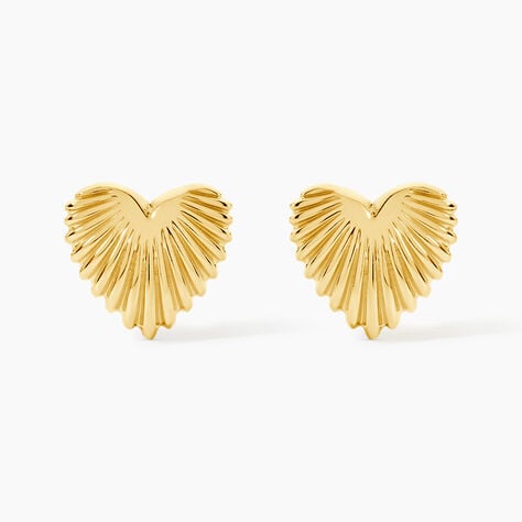 Boucles D'Oreilles Puces Arianne Acier Jaune - Puces Femme | Marc Orian