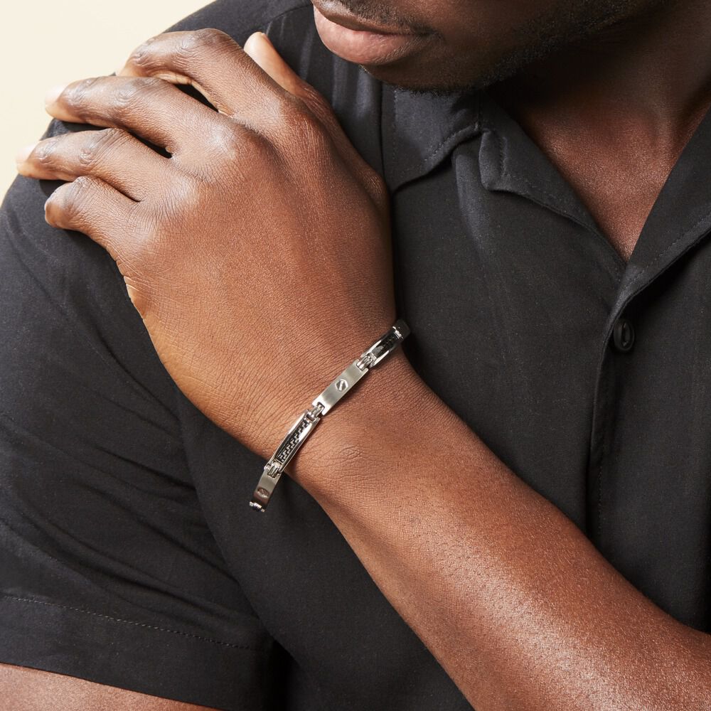 Bracelet Patrick Acier Blanc - Bracelets Homme | Marc Orian