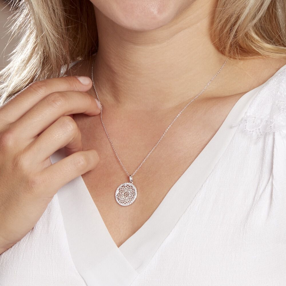 Collier Agnete Argent Blanc Oxyde De Zirconium - Colliers avec pierres Femme | Marc Orian