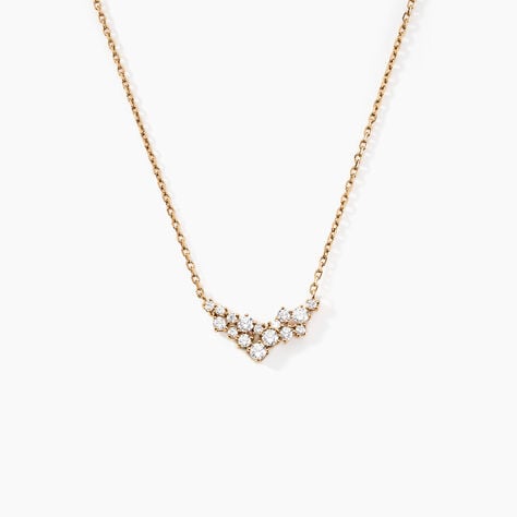 Collier Doline Plaqu&eacute; Or Dor&eacute; Oxyde De Zirconium - Colliers avec pierres Femme | Marc Orian