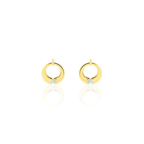 Boucles D'oreilles Pendantes Or Jaune Oxyde De Zirconium - Pendantes Femme | Marc Orian
