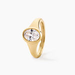 Bague Giovanna Argent Dor&eacute; A L'Or 750/1000 Oxyde De Zirconium - Solitaires Femme | Marc Orian